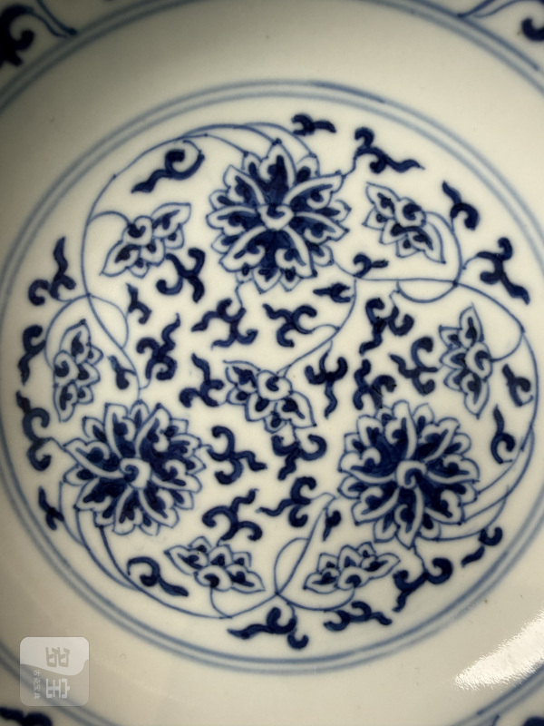 清光绪 青花缠枝莲纹盘 - 图7